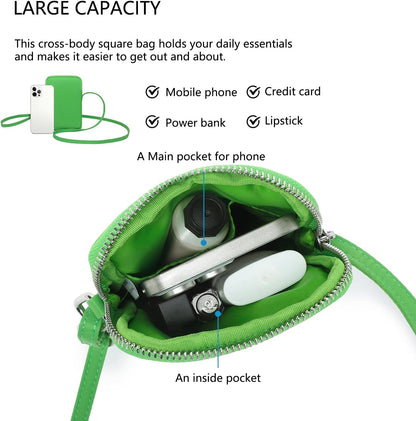 Small Crossbody Cell Phone Purse for Women Lightweight Shoulder Wallet Bag with Card Slots - Colors B