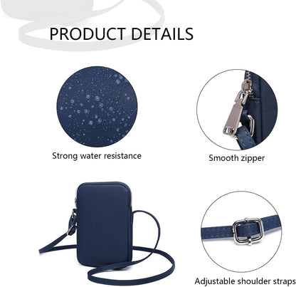 Small Crossbody Cell Phone Purse for Women Lightweight Shoulder Wallet Bag with Card Slots - Colors B