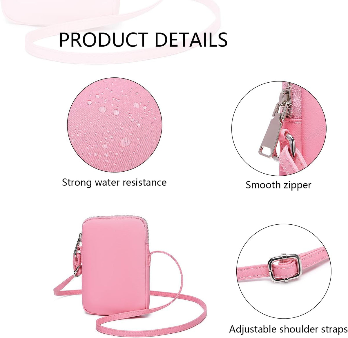 Small Crossbody Cell Phone Purse for Women Lightweight Shoulder Wallet Bag with Card Slots - Colors B