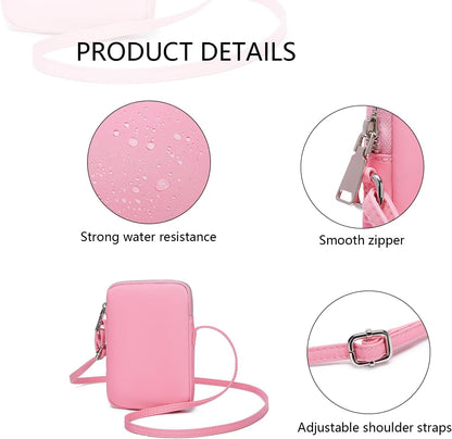 Small Crossbody Cell Phone Purse for Women Lightweight Shoulder Wallet Bag with Card Slots - Colors B