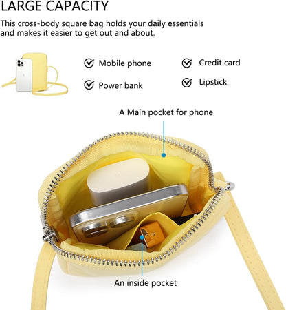 Small Crossbody Cell Phone Purse for Women Lightweight Shoulder Wallet Bag with Card Slots - Colors B
