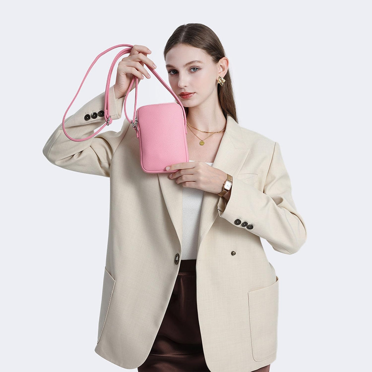 Small Crossbody Cell Phone Purse for Women Lightweight Shoulder Wallet Bag with Card Slots - Colors B