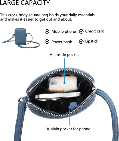 Small Crossbody Cell Phone Purse for Women Lightweight Shoulder Wallet Bag with Card Slots - Colors B