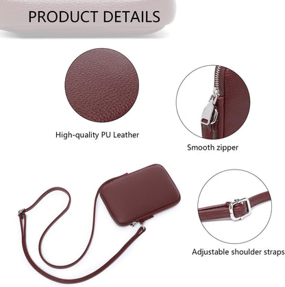 Small Crossbody Cell Phone Purse for Women Lightweight Shoulder Wallet Bag with Card Slots - Colors B