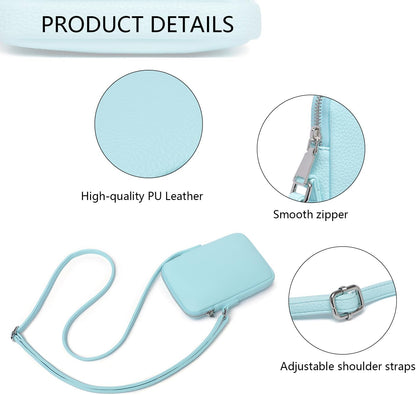 Small Crossbody Cell Phone Purse for Women Lightweight Shoulder Wallet Bag with Card Slots - Colors B