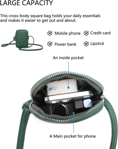 Small Crossbody Cell Phone Purse for Women Lightweight Shoulder Wallet Bag with Card Slots - Colors B