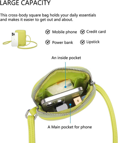 Small Crossbody Cell Phone Purse for Women Lightweight Shoulder Wallet Bag with Card Slots - Colors B