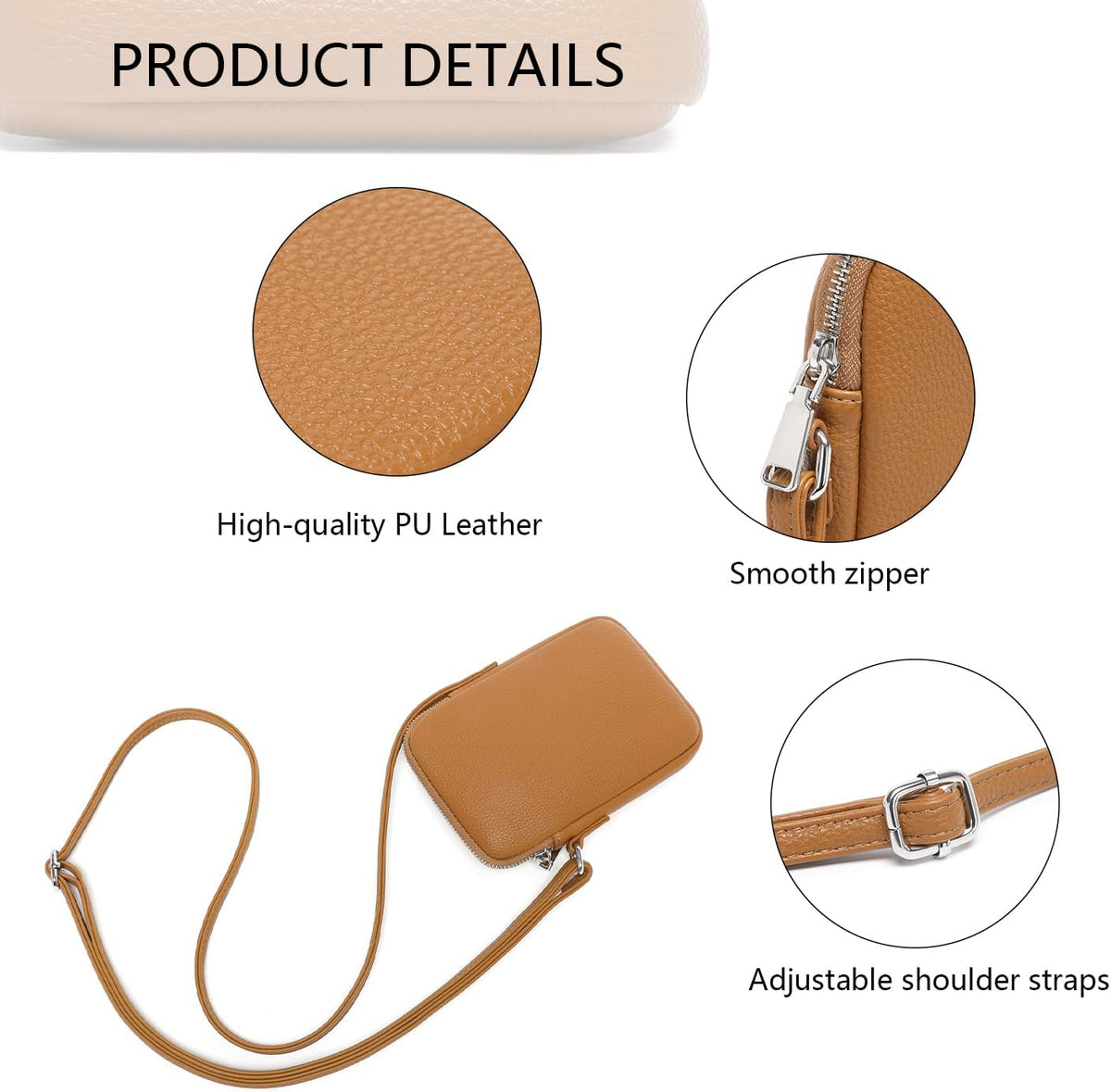 Small Crossbody Cell Phone Purse for Women Lightweight Shoulder Wallet Bag with Card Slots - Colors B