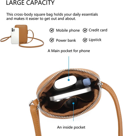 Small Crossbody Cell Phone Purse for Women Lightweight Shoulder Wallet Bag with Card Slots - Colors B