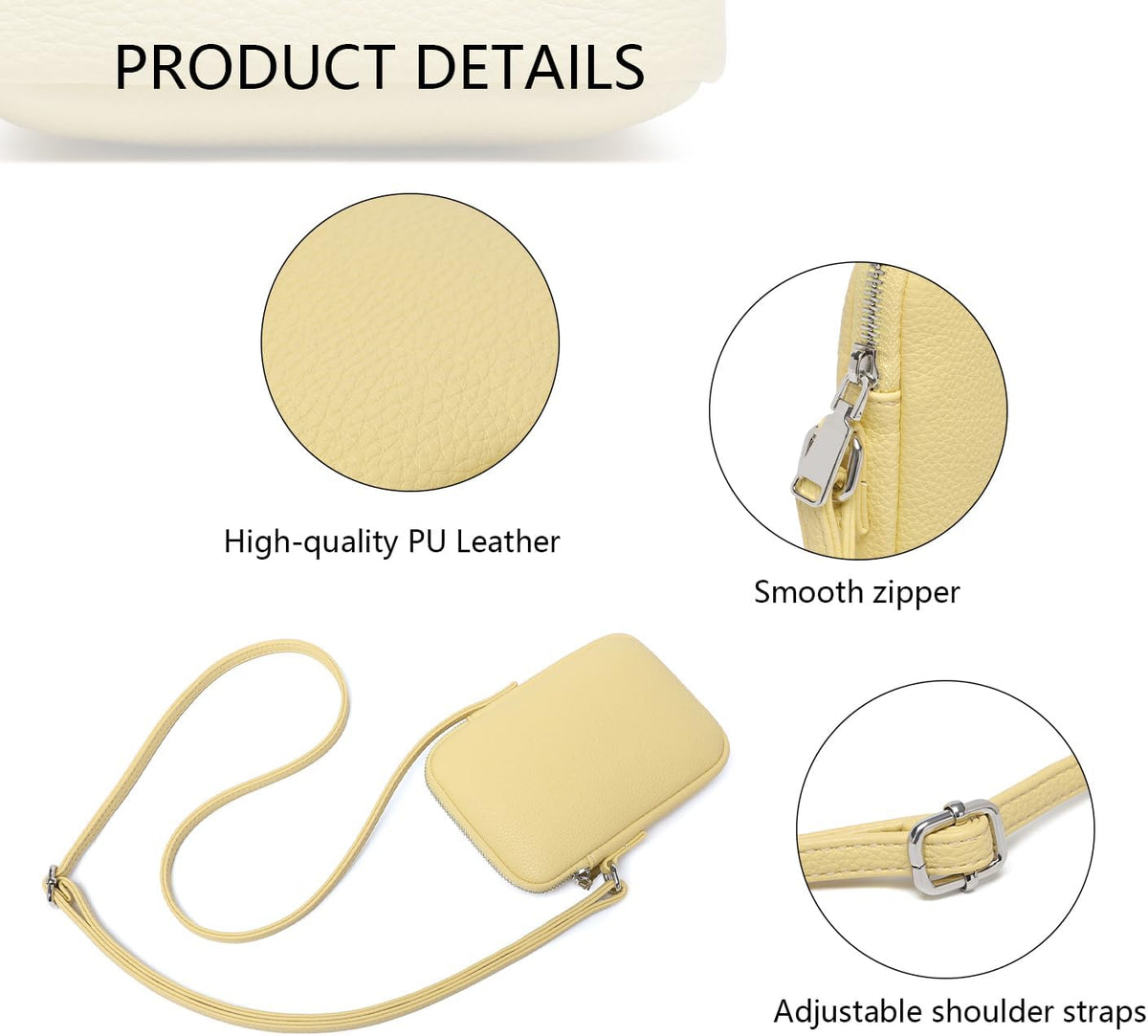 Small Crossbody Cell Phone Purse for Women Lightweight Shoulder Wallet Bag with Card Slots - Colors B
