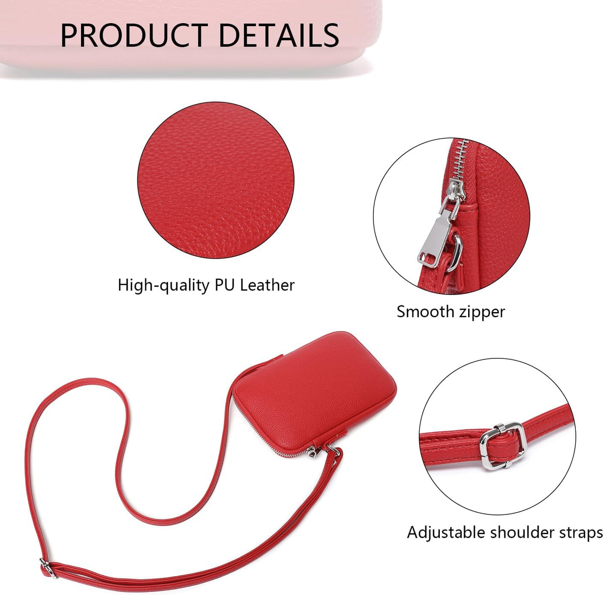 Small Crossbody Cell Phone Purse for Women Lightweight Shoulder Wallet Bag with Card Slots - Colors B