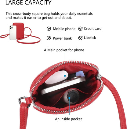 Small Crossbody Cell Phone Purse for Women Lightweight Shoulder Wallet Bag with Card Slots - Colors B