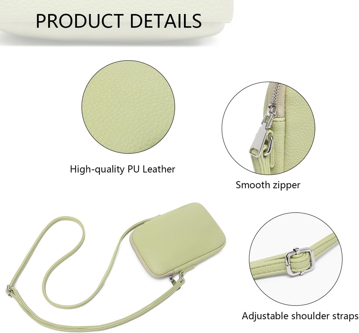 Small Crossbody Cell Phone Purse for Women Lightweight Shoulder Wallet Bag with Card Slots - Colors B