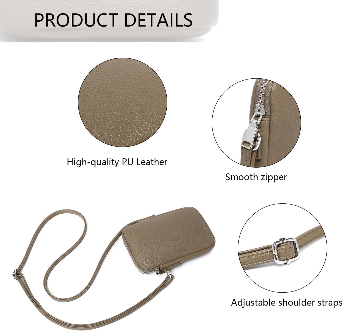 Small Crossbody Cell Phone Purse for Women Lightweight Shoulder Wallet Bag with Card Slots - Colors B