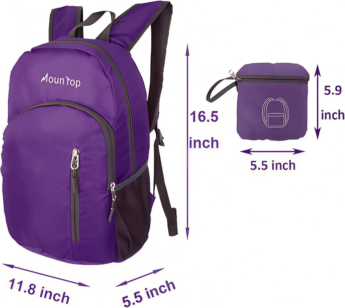 Outdoor Lightweight Foldable Water Resistant Backpack for Travel Hiking Riding