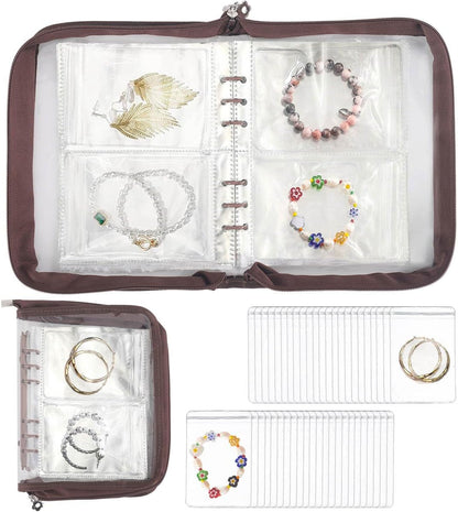 Jewelry Organizer Case Travel Jewelry Storage Book Clear Jewelry Earring Organizer Transparent Jewelry Organizers and Storage