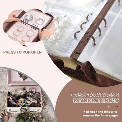 Jewelry Organizer Case Travel Jewelry Storage Book Clear Jewelry Earring Organizer Transparent Jewelry Organizers and Storage