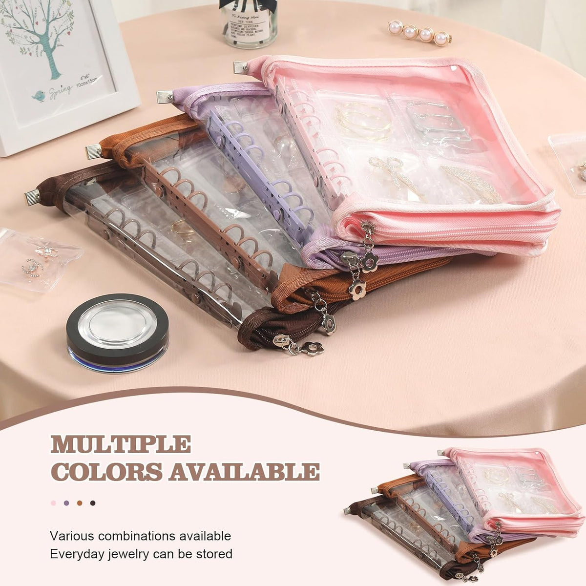 Jewelry Organizer Case Travel Jewelry Storage Book Clear Jewelry Earring Organizer Transparent Jewelry Organizers and Storage