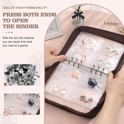 Jewelry Organizer Case Travel Jewelry Storage Book Clear Jewelry Earring Organizer Transparent Jewelry Organizers and Storage