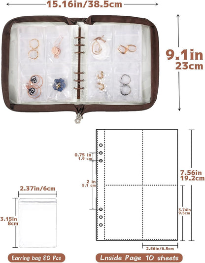 Jewelry Organizer Case Travel Jewelry Storage Book Clear Jewelry Earring Organizer Transparent Jewelry Organizers and Storage