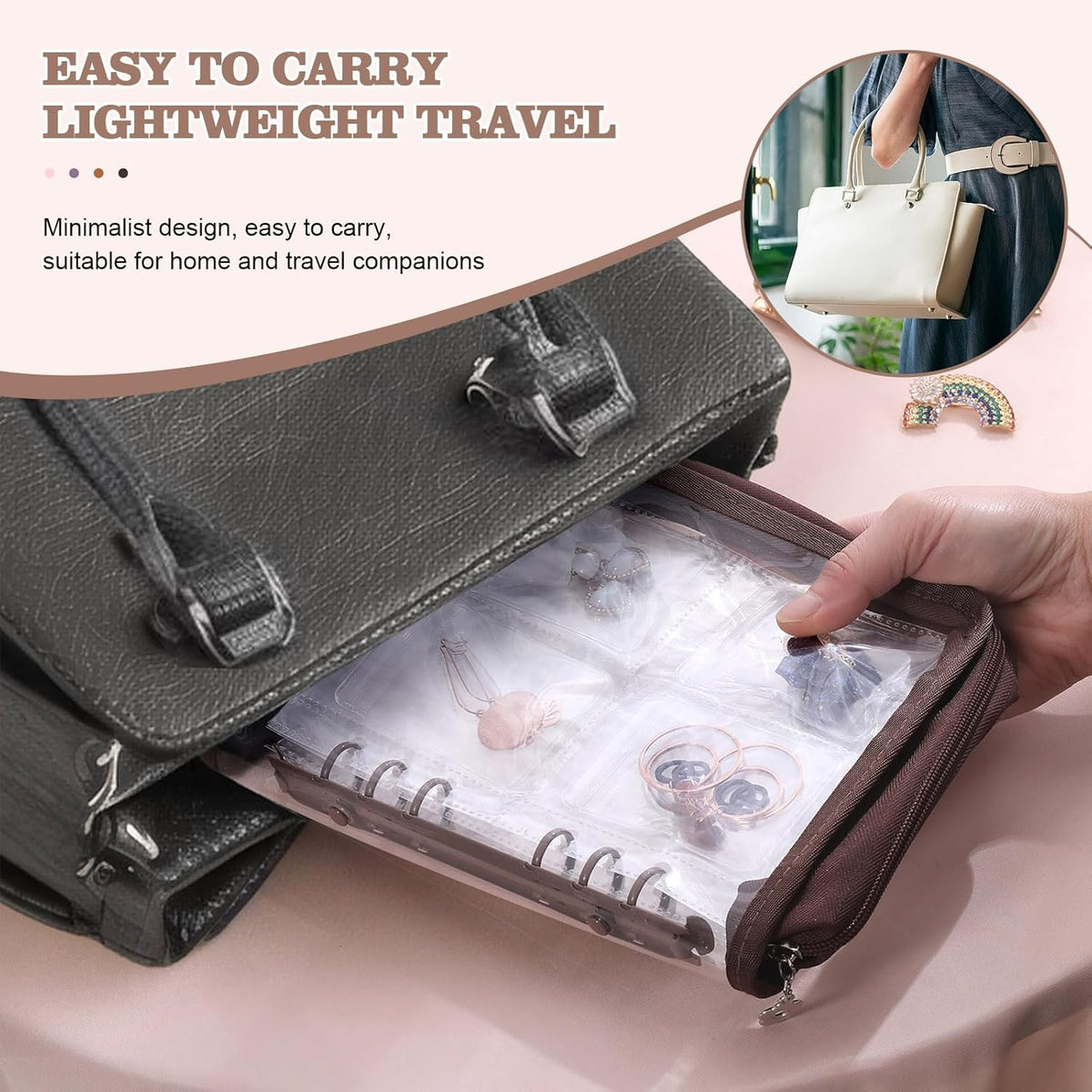 Jewelry Organizer Case Travel Jewelry Storage Book Clear Jewelry Earring Organizer Transparent Jewelry Organizers and Storage