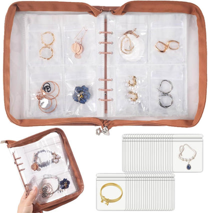 Jewelry Organizer Case Travel Jewelry Storage Book Clear Jewelry Earring Organizer Transparent Jewelry Organizers and Storage