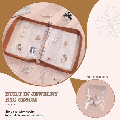 Jewelry Organizer Case Travel Jewelry Storage Book Clear Jewelry Earring Organizer Transparent Jewelry Organizers and Storage