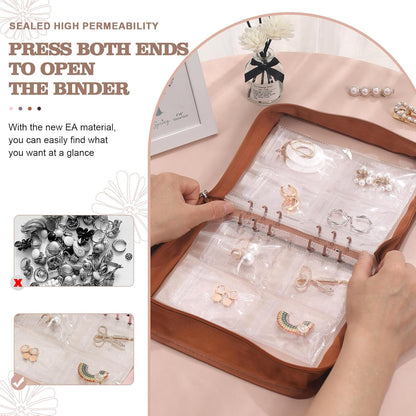 Jewelry Organizer Case Travel Jewelry Storage Book Clear Jewelry Earring Organizer Transparent Jewelry Organizers and Storage