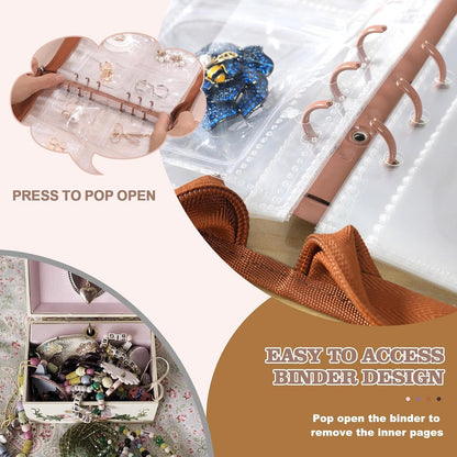 Jewelry Organizer Case Travel Jewelry Storage Book Clear Jewelry Earring Organizer Transparent Jewelry Organizers and Storage