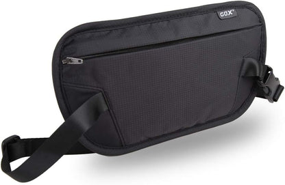 Money Belt for Men Travel, Anti-Theft Hidden Waist Pack, RFID Secure Travel Belt for Men, Ultra-Thin Under-Clothes Passport Wallet with Documentry Safety & Money Holder (Black-L)