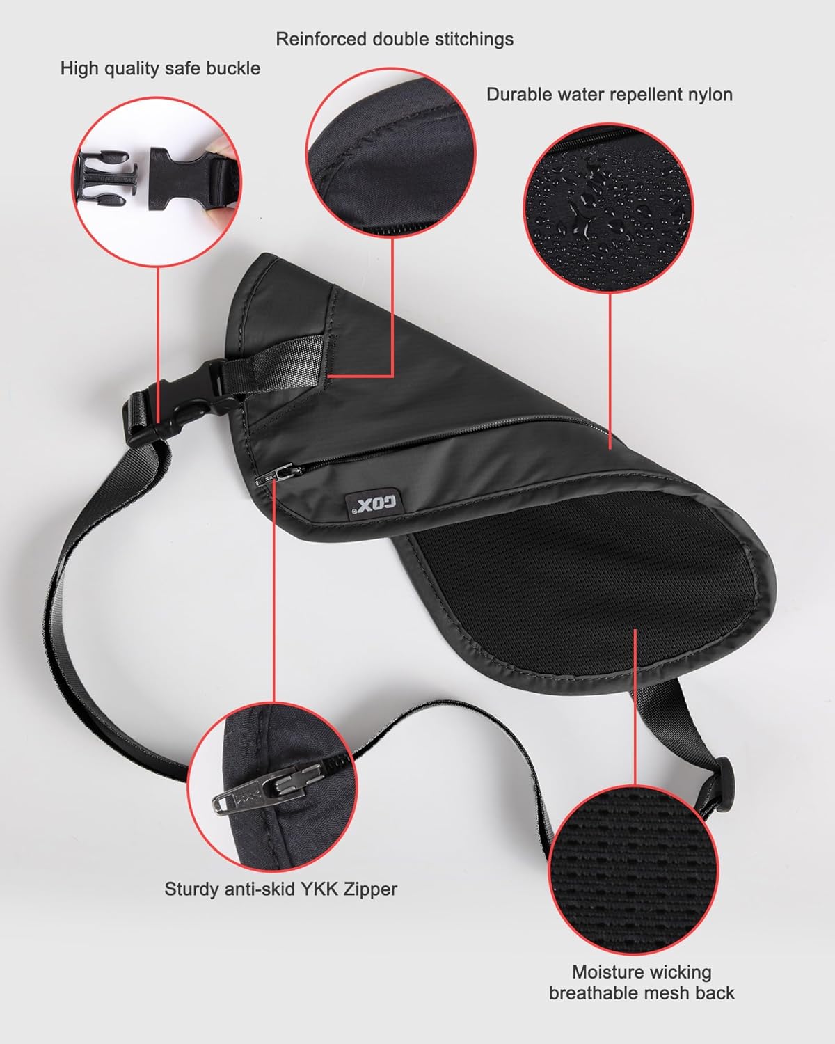 Money Belt for Men Travel, Anti-Theft Hidden Waist Pack, RFID Secure Travel Belt for Men, Ultra-Thin Under-Clothes Passport Wallet with Documentry Safety & Money Holder (Black-L)