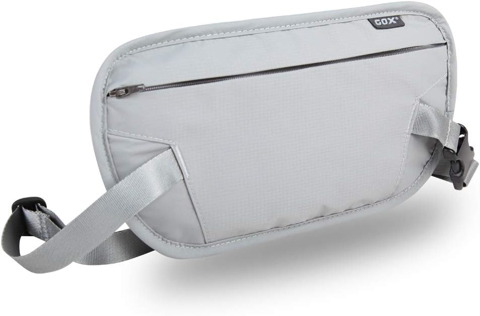 Money Belt for Men Travel, Anti-Theft Hidden Waist Pack, RFID Secure Travel Belt for Men, Ultra-Thin Under-Clothes Passport Wallet with Documentry Safety & Money Holder (Black-L)