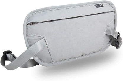 Money Belt for Men Travel, Anti-Theft Hidden Waist Pack, RFID Secure Travel Belt for Men, Ultra-Thin Under-Clothes Passport Wallet with Documentry Safety & Money Holder (Black-L)