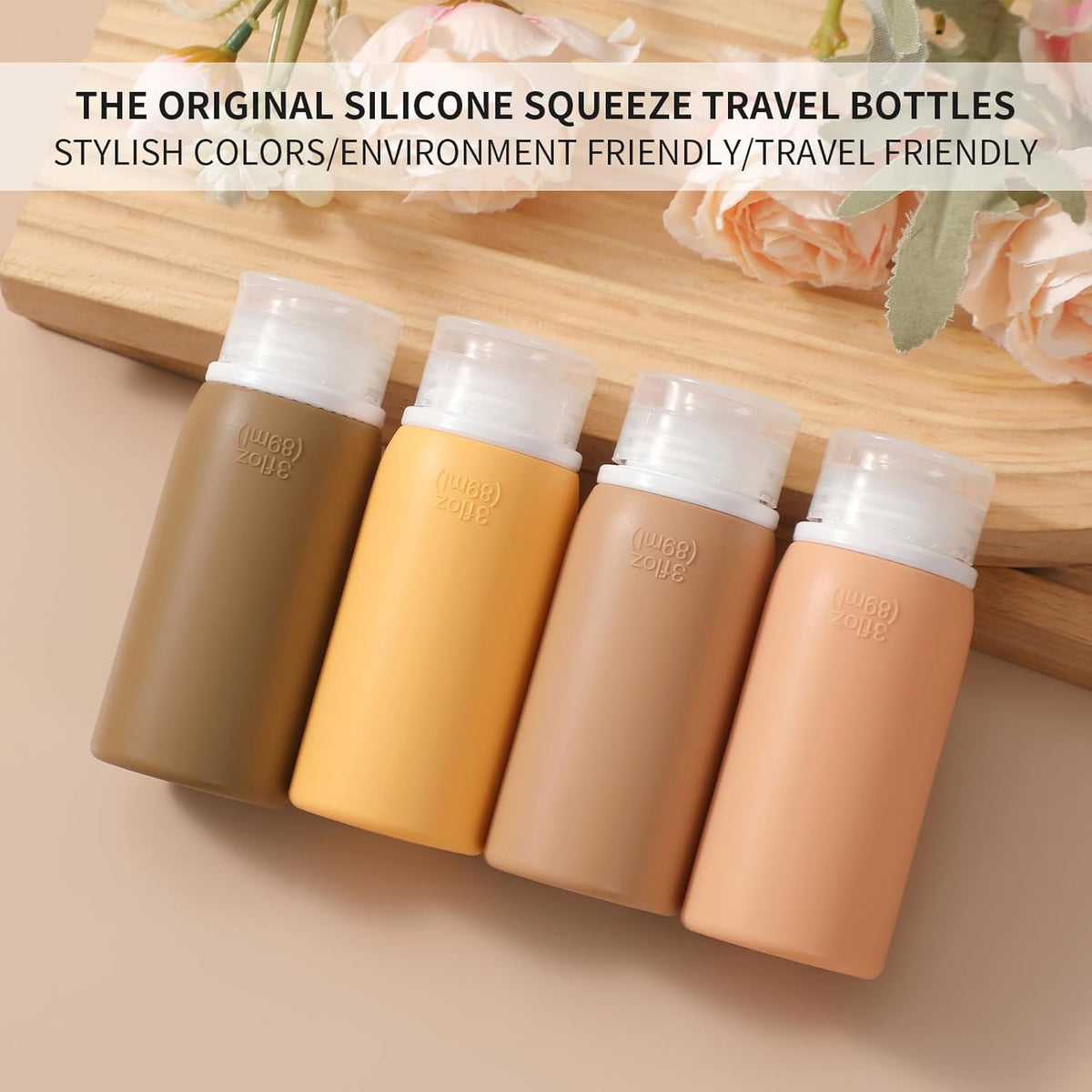 21 Pack Leak Proof Silicone Travel Bottles Set, TSA Approved Containers for Toiletries, Travel Size Accessories and Shampoo Conditioner Bottles with Toiletry Bag (BPA Free)