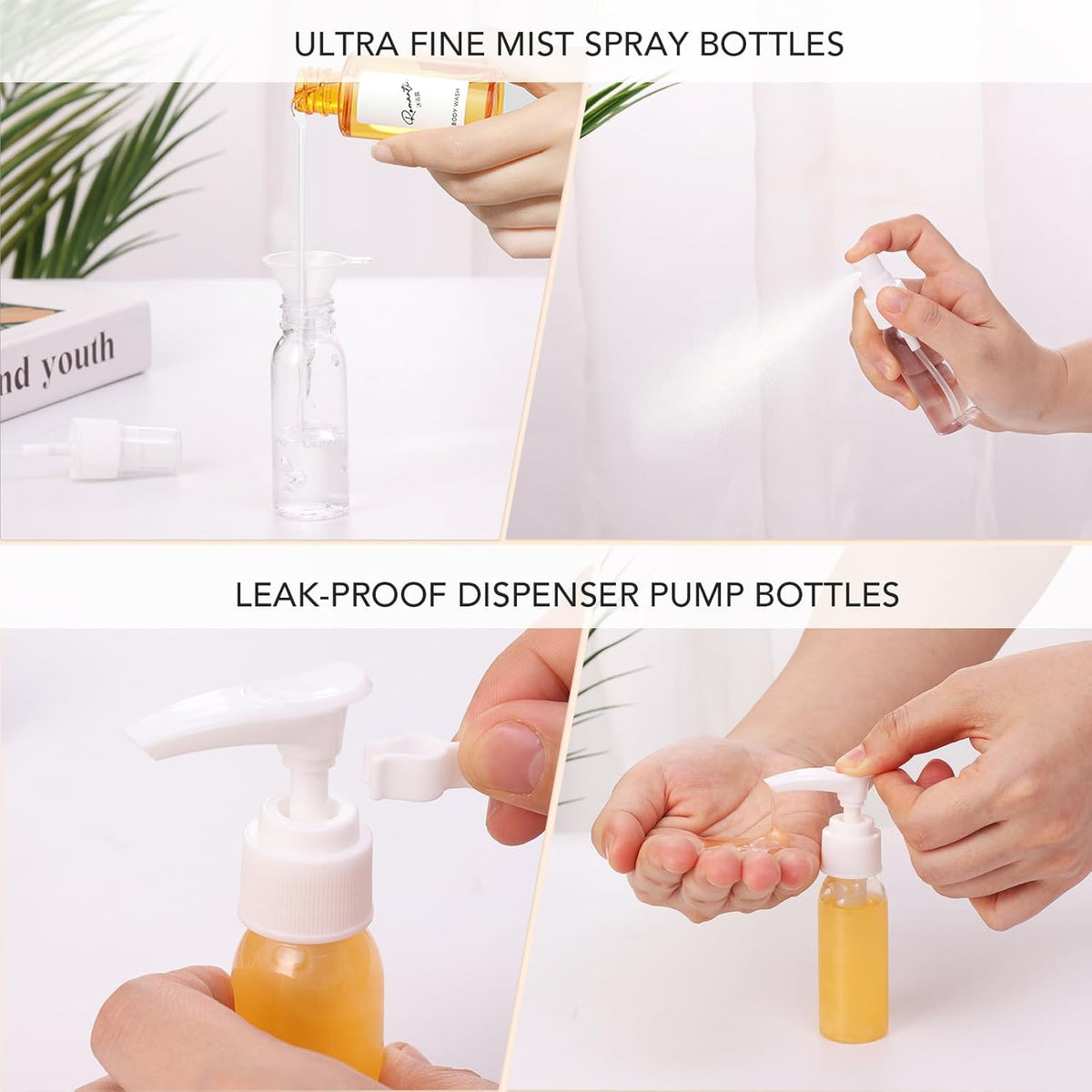 21 Pack Leak Proof Silicone Travel Bottles Set, TSA Approved Containers for Toiletries, Travel Size Accessories and Shampoo Conditioner Bottles with Toiletry Bag (BPA Free)