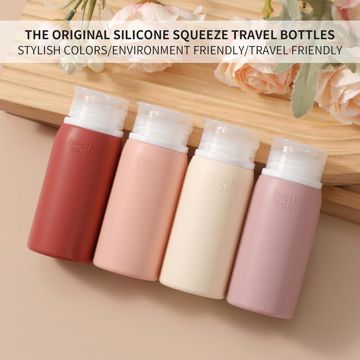 21 Pack Leak Proof Silicone Travel Bottles Set, TSA Approved Containers for Toiletries, Travel Size Accessories and Shampoo Conditioner Bottles with Toiletry Bag (BPA Free)