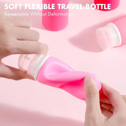 21 Pack Leak Proof Silicone Travel Bottles Set, TSA Approved Containers for Toiletries, Travel Size Accessories and Shampoo Conditioner Bottles with Toiletry Bag (BPA Free)
