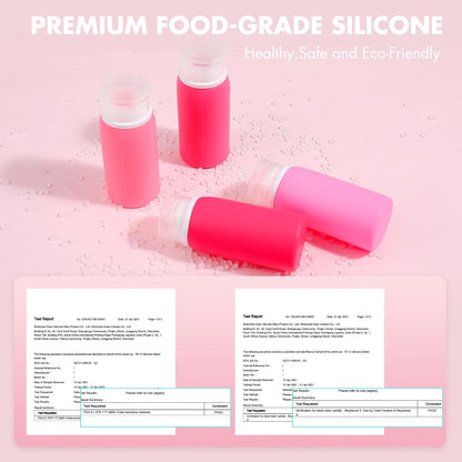 21 Pack Leak Proof Silicone Travel Bottles Set, TSA Approved Containers for Toiletries, Travel Size Accessories and Shampoo Conditioner Bottles with Toiletry Bag (BPA Free)