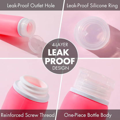 21 Pack Leak Proof Silicone Travel Bottles Set, TSA Approved Containers for Toiletries, Travel Size Accessories and Shampoo Conditioner Bottles with Toiletry Bag (BPA Free)