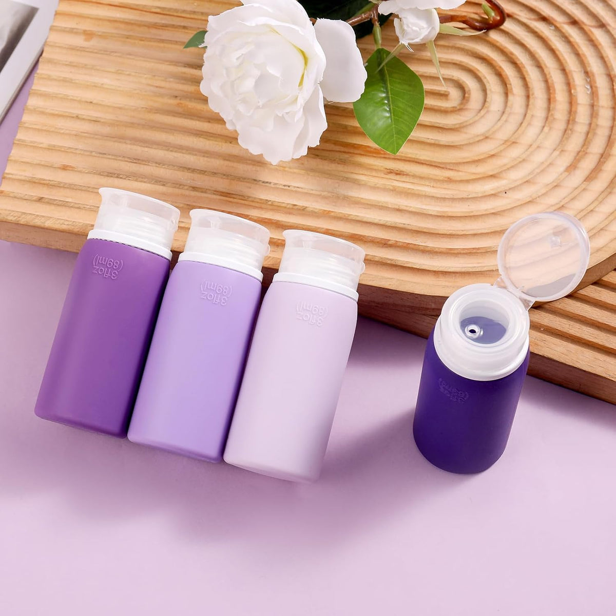 21 Pack Leak Proof Silicone Travel Bottles Set, TSA Approved Containers for Toiletries, Travel Size Accessories and Shampoo Conditioner Bottles with Toiletry Bag (BPA Free)