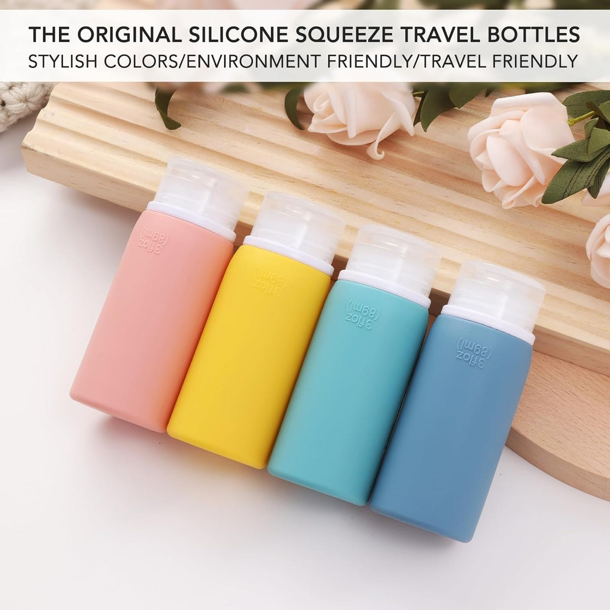 21 Pack Leak Proof Silicone Travel Bottles Set, TSA Approved Containers for Toiletries, Travel Size Accessories and Shampoo Conditioner Bottles with Toiletry Bag (BPA Free)