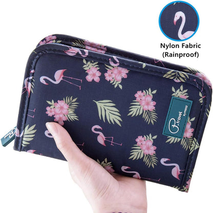 Travel Passport Wallet, Passport Holder For Family, P.Travel Series (Flamingo)