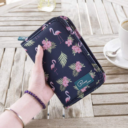 Travel Passport Wallet, Passport Holder For Family, P.Travel Series (Flamingo)