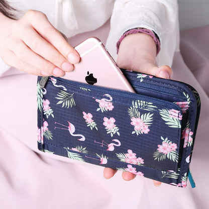 Travel Passport Wallet, Passport Holder For Family, P.Travel Series (Flamingo)