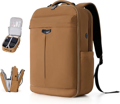 Travel Backpack for Women Men, 32L 4 In 1 Carry on Luggage Backpack, TSA Friendly Flight Approved 17 Inch Laptop Backpack, Waterproof Travel Bag for Work School Camping Hiking, Elegant Gray
