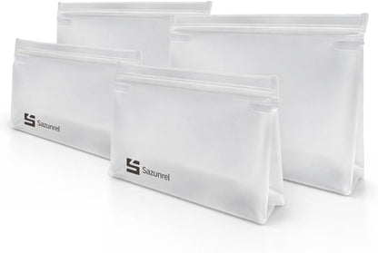 2 Pack Clear Leakproof Toiletry Bags, EVA Material TSA Compliant Seal Bags, BPA Free, Travel Plastic Bags, Waterproof Travel Toiletry Bags for Women Men (2 Large)