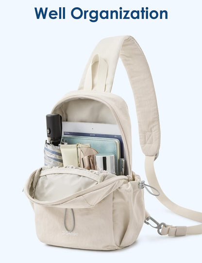 Sling Bag for Women, Casual Crossbody Handbag Fashionable Shoulder Backpack Lightweight Chest Bag