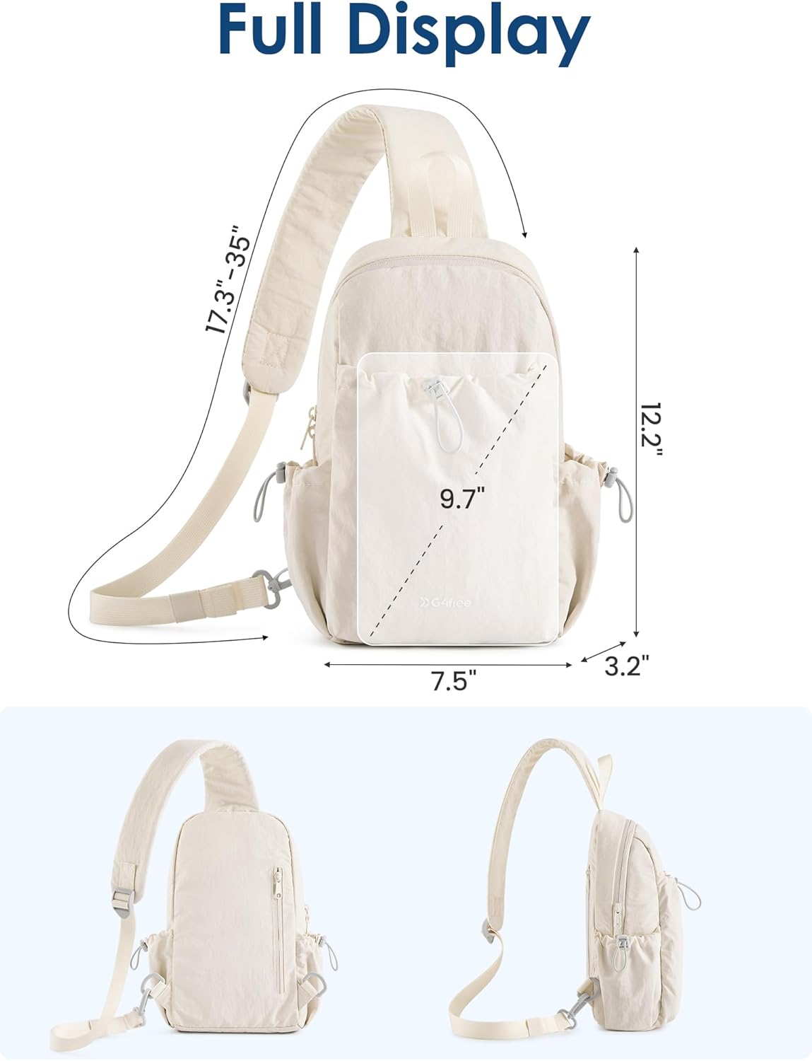Sling Bag for Women, Casual Crossbody Handbag Fashionable Shoulder Backpack Lightweight Chest Bag