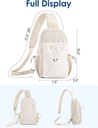 Sling Bag for Women, Casual Crossbody Handbag Fashionable Shoulder Backpack Lightweight Chest Bag
