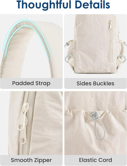Sling Bag for Women, Casual Crossbody Handbag Fashionable Shoulder Backpack Lightweight Chest Bag